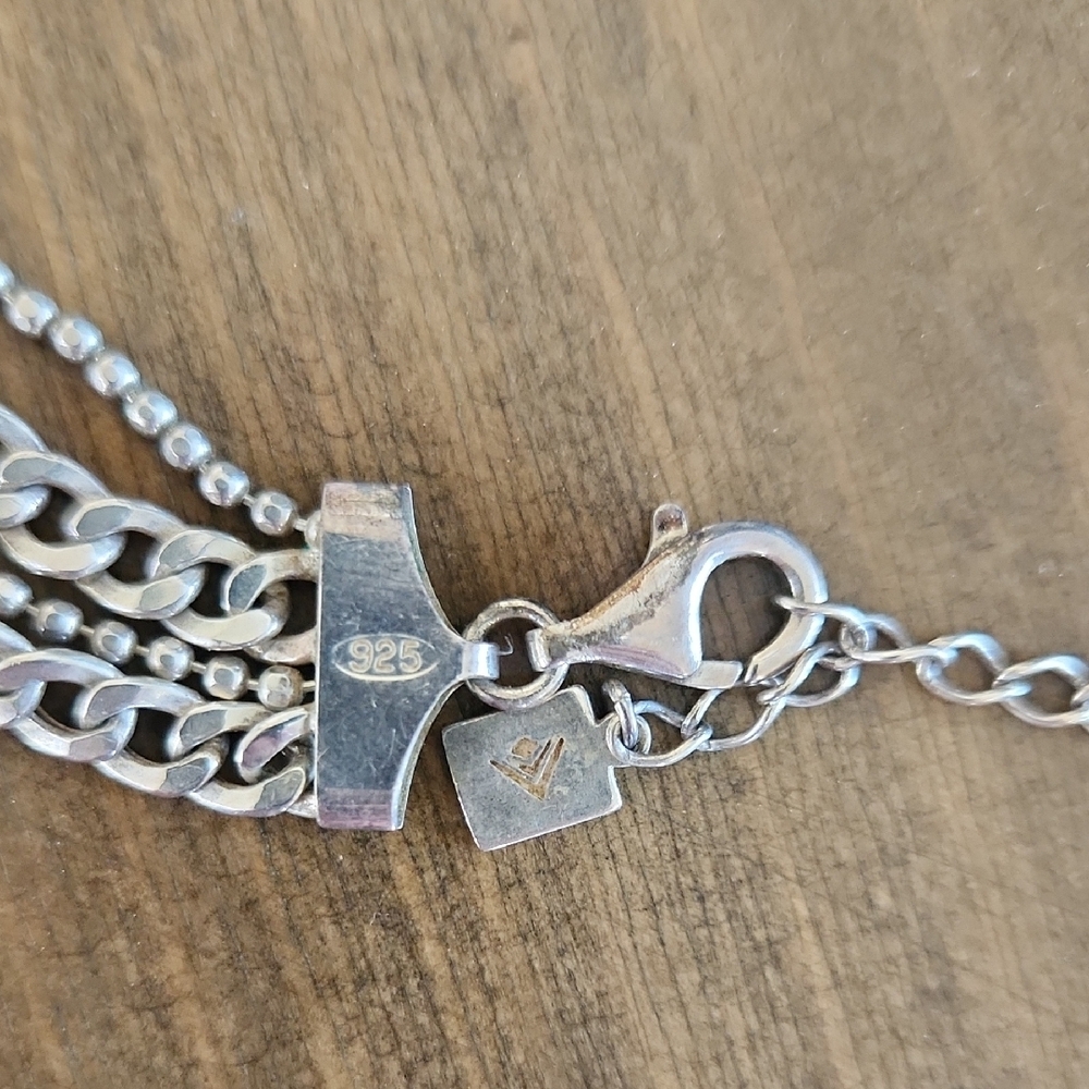Silpada 'High Authority' 4 strand Italian necklace .925 sterling - Picture 3 of 3